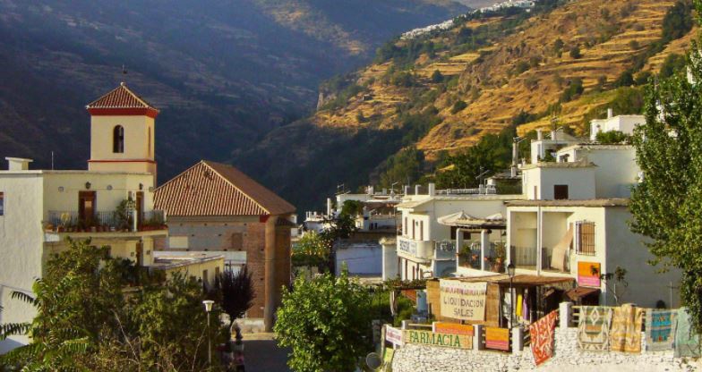 White village in the Alpujarra of Granada