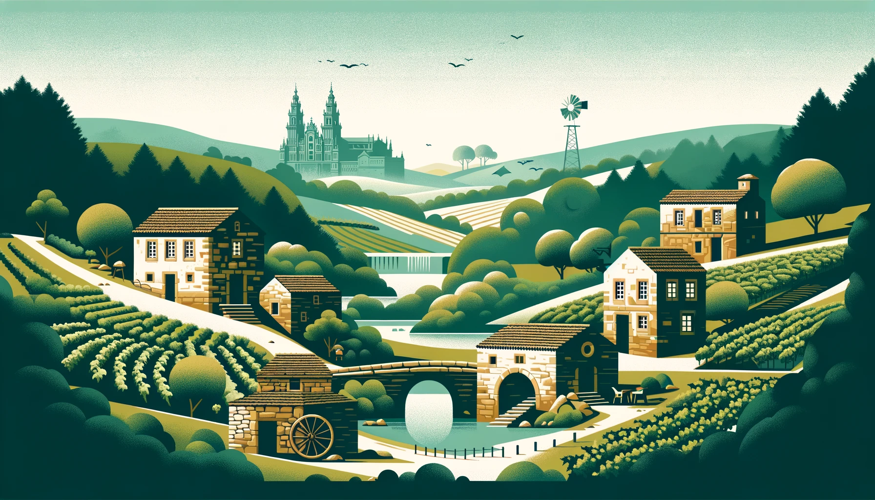 Pueblos a 5 KM de Santiago de Compostela en Galicia